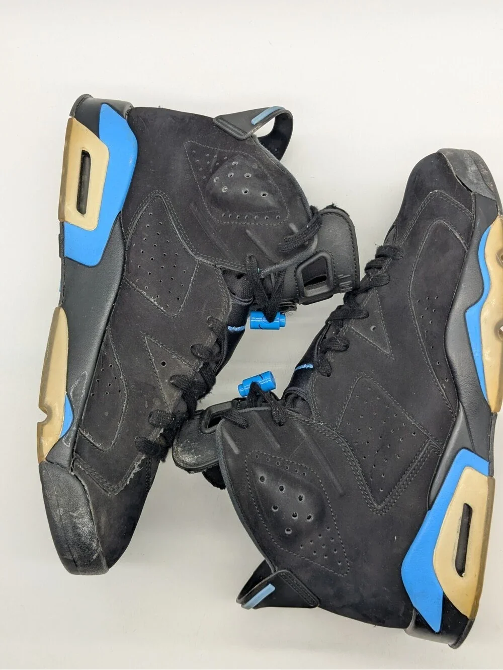 Air Jordan 6 Retro UNC Mens Size 12 Black Blue 384664-006 Sneakers 2017 Tar Heel